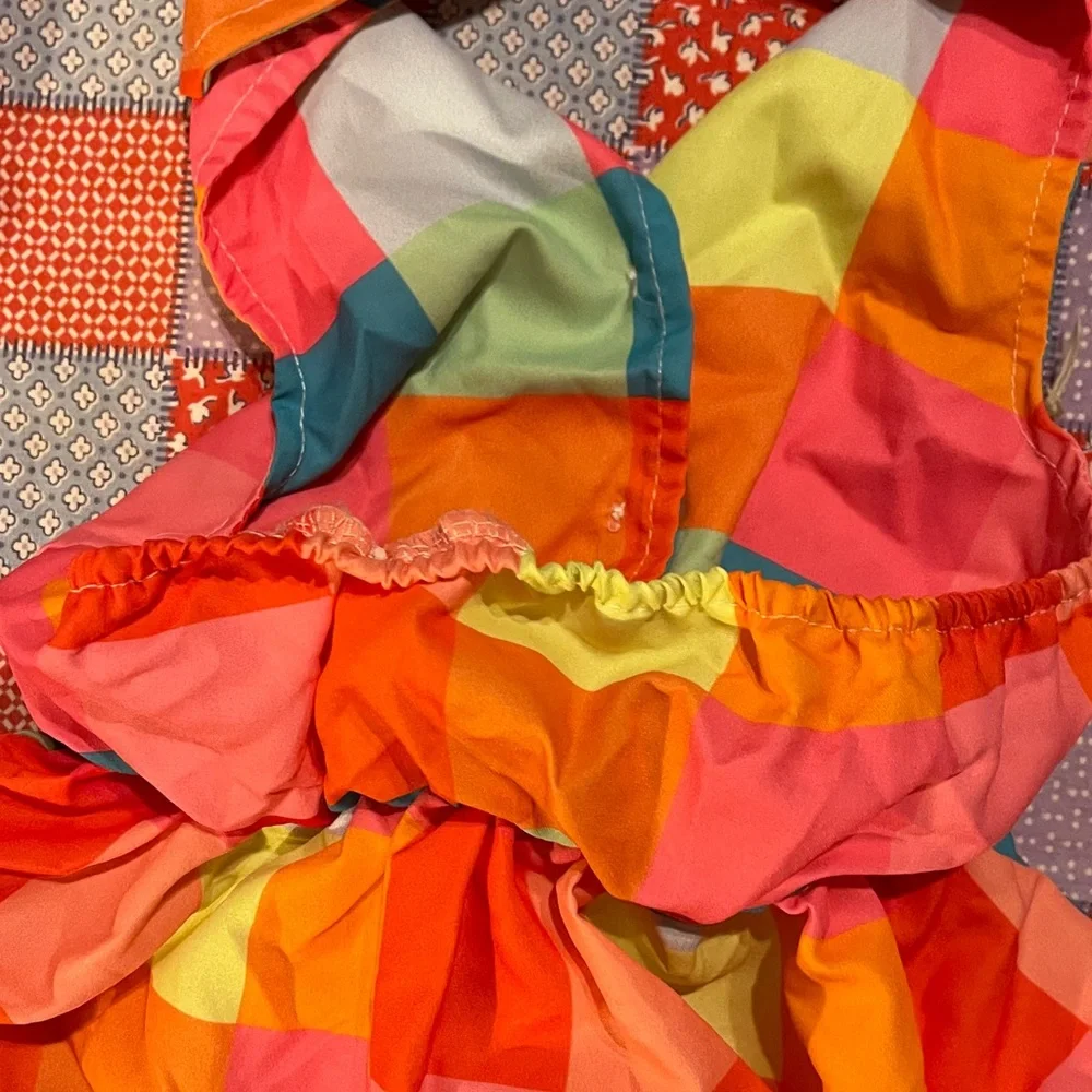 SHEIN Multicolor Plaid Kids Casual Dress - Picture 5 of 8